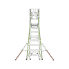 Escalera Fija de 8' (2.4m) de Fibra de Vidrio con Jaula y Peldaños de Aluminio. (SKU:19708-146).