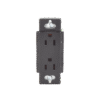 Tomacorriente, receptaculo convencional 120V, 15A, color negro.