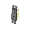 Tomacorriente, receptaculo convencional 120V, 15A, color negro.