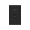 Tomacorriente, receptaculo convencional 120V, 15A, color negro.