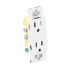 Tomacorriente receptáculo convencional 120V, 15A, color blanco.