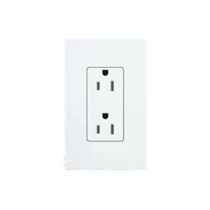 Tomacorriente receptáculo convencional 120V, 15A, color blanco.