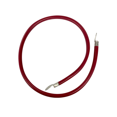 Cable para Baterías 1 m, Rojo, Calibre 2 AWG con Terminales de Ojo en Ambos Extremos