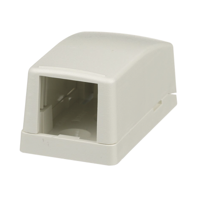 Caja de Montaje en Superficie, Para 1 Módulo Mini-Com, Color Blanco Mate Caja de Montaje en Superficie, Para 1 Módulo Mini-Com, Color Blanco Mate