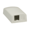 Caja de Montaje en Superficie, Para 2 Módulos Mini-Com, Color Blanco Mate Caja de Montaje en Superficie, Para 2 Módulos Mini-Com, Color Blanco Mate