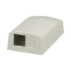 Caja de Montaje en Superficie, Para 2 Módulos Mini-Com, Color Blanco Mate Caja de Montaje en Superficie, Para 2 Módulos Mini-Com, Color Blanco Mate