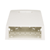 Caja de Montaje en Superficie, Con Accesorio para Resguardo de Fibra Óptica, Para 12 Módulos Mini-Com, Color Blanco Mate