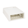 Caja de Montaje en Superficie, Con Accesorio para Resguardo de Fibra Óptica, Para 12 Módulos Mini-Com, Color Blanco Mate