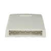Caja de Montaje en Superficie, Con Accesorio para Resguardo de Fibra Óptica, Para 6 Módulos Mini-Com, Color Blanco Mate