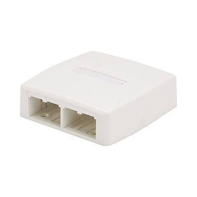 Caja de Montaje en Superficie, Para 4 Módulos Mini-Com, Color Blanco Caja de Montaje en Superficie, Para 4 Módulos Mini-Com, Color Blanco