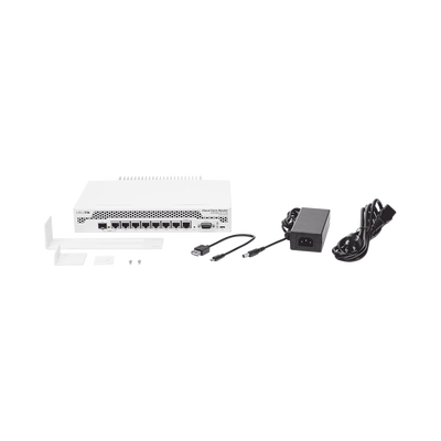 Cloud Core Router, CPU 9 Núcleos, 7 Puertos Gigabit Ethernet, 1 Combo TP/SFP, 1 GB Memoria, Enfriamiento Pasivo