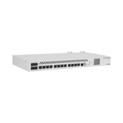 Cloud Core Router, CPU 36 Núcleos, Througput 16Gbps / 24Mpps, 12 Puertos Gigabit Ethernet, 4 Puertos SFP y 4 GB de memoria, Ideal para IPsec