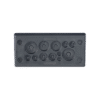 Pasacables Rectangular de Membrana, IP66, 3.39" x 1.42", 12 orificios, para Cables no Terminados. Color Negro