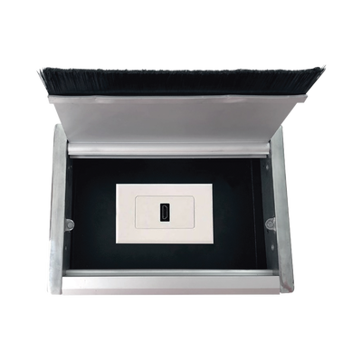 Caja universal vacía de 1 módulo para instalación en escritorio (voz, datos, vídeo, contactos eléctricos), (No incluye accesorios) Caja universal vacía de 1 módulo para instalación en escritorio (voz, datos, vídeo, contactos eléctricos), (No incluye accesorios)