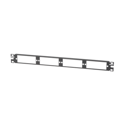 Patch Panel de Fibra Óptica, Para 4 Placas Acopladoras FAP o FMP, Color Negro, 1UR