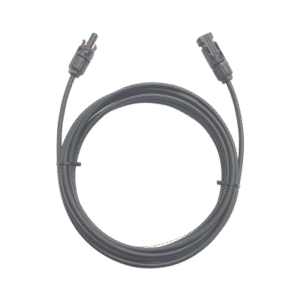 Cable Fotovoltaico / 1 metro / Color Negro / Calibre 10 AWG / Terminal MC4-Macho y Hembra en ambos extremos