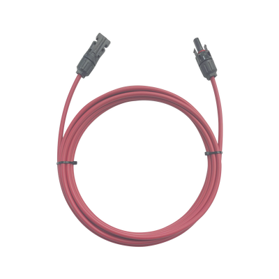 Cable Fotovoltaico / 1 metro / Color Rojo / Calibre 10 AWG / Terminal MC4-Macho y Hembra en ambos extremos Cable Fotovoltaico / 1 metro / Color Rojo / Calibre 10 AWG / Terminal MC4-Macho y Hembra en ambos extremos