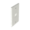 Placa de Pared Vertical Clásica, Salida Para 1 Puerto Mini-Com, Color Blanco Mate