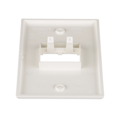 Placa de Pared Vertical Clásica, Salida Para 2 Puertos Mini-Com, Color Blanco Mate Placa de Pared Vertical Clásica, Salida Para 2 Puertos Mini-Com, Color Blanco Mate