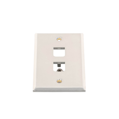 Placa de Pared Vertical, de Acero Inoxidable, Salida Para 2 Puertos Mini-Com Placa de Pared Vertical, de Acero Inoxidable, Salida Para 2 Puertos Mini-Com