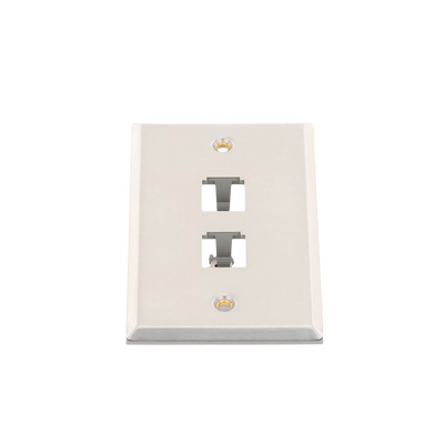 Placa de Pared Vertical, de Acero Inoxidable, Salida Para 2 Puertos Mini-Com Placa de Pared Vertical, de Acero Inoxidable, Salida Para 2 Puertos Mini-Com