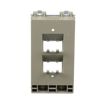 Placa de Pared Vertical, Resistente al Agua con Protección IP56, Acepta 4 Módulos Mini-Com, Color Gris