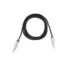 Cable de Audio | Plug 1/4 in a Plug 1/4 in Mono | Carcasa Cromada | Conectores Seetronic | Ideal para Instrumentos | Longitud 3m