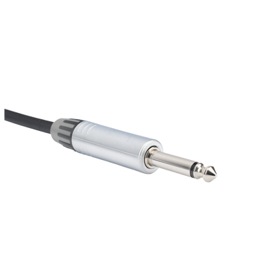 Cable de Audio | Plug 1/4 in a Plug 1/4 in Mono | Carcasa Cromada | Conectores Seetronic | Ideal para Instrumentos | Longitud 3m