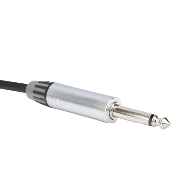 Cable de Audio | Plug 1/4 in a Plug 1/4 in Mono | Carcasa Cromada | Conectores Seetronic | Ideal para Instrumentos | Longitud 5m