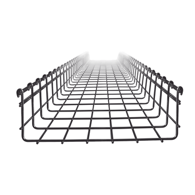 Charola Tipo Malla 105/300 mm, Acabado Electro Zinc, Hasta 501 Cables Cat6, Tramo de 3 Metros