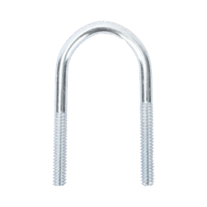 Abrazadera tipo U de 2 ", con acabado Electro Zinc, no incluye tuercas y arandelas