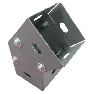 Derivación codo horizontal de 45 grados 65 X 65 mm, fabricado en lámina de acero al carbón Derivación codo horizontal de 45 grados 65 X 65 mm, fabricado en lámina de acero al carbón