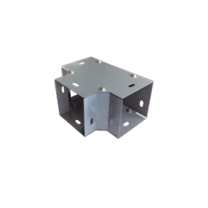 Derivación "T" horizontal 100 x 100 mm (3.94 x 3.94 pulg.), fabricado en lámina de acero al carbón Derivación "T" horizontal 100 x 100 mm (3.94 x 3.94 pulg.), fabricado en lámina de acero al carbón