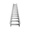 Escalera de Aluminio Portacables / Perfil Z / Peralte 3 1/4" /Paso 9" / Ancho 12" / 3.66 metros / Capacidad Máx. 274 Cables / Incluye Cople Union y Tornillería (CHEZ314P9X12AK)
