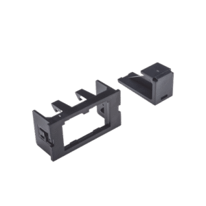 Adaptador de 2 Módulos Mini-Com, Para Marcos Interlink, Color Negro, 1 Pieza