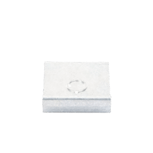 Placa salida a tubo automática con chequeador 1/2 y 3/4 de 116 mm, con acabado Electro Zinc