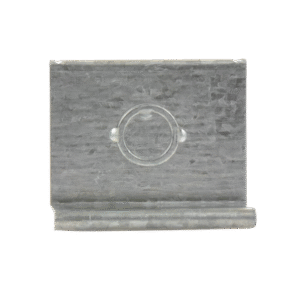 Placa salida a tubo automática con chequeador 1/2 y 3/4 de 66 mm, con acabado Electro Zinc