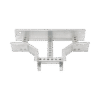 Derivación "T" Horizontal de Aluminio Perfil Z / Peralte 3 1/4" / Ancho 9"/ Radio 8" / Incluye Tornillería (CHTHEZ314R8X9AK)