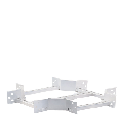Derivación "X" Horizontal de Aluminio Perfil Z / Peralte 3 1/4" / Ancho 12"/ Radio 8" / Incluye Tornillería (CHXHEZ314R8X12AK) Derivación "X" Horizontal de Aluminio Perfil Z / Peralte 3 1/4" / Ancho 12"/ Radio 8" / Incluye Tornillería (CHXHEZ314R8X12AK)