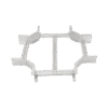 Derivación "X" Horizontal de Aluminio Perfil Z / Peralte 3 1/4" / Ancho 12"/ Radio 8" / Incluye Tornillería (CHXHEZ314R8X12AK) Derivación "X" Horizontal de Aluminio Perfil Z / Peralte 3 1/4" / Ancho 12"/ Radio 8" / Incluye Tornillería (CHXHEZ314R8X12AK)