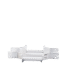 Derivación "X" Horizontal de Aluminio Perfil Z / Peralte 3 1/4" / Ancho 9"/ Radio 8" / Incluye Tornillería (CHXHEZ314R8X9AK)