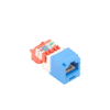 Conector Jack RJ45 Estilo T, Mini-Com, Categoría 5e, de 8 posiciones y 8 cables, Color Azul Conector Jack RJ45 Estilo T, Mini-Com, Categoría 5e, de 8 posiciones y 8 cables, Color Azul