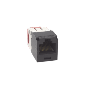 Conector Jack RJ45 Estilo TG, Mini-Com, Categoría 5e, de 8 posiciones y 8 cables, Color Negro Conector Jack RJ45 Estilo TG, Mini-Com, Categoría 5e, de 8 posiciones y 8 cables, Color Negro