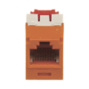 Conector Jack RJ45 Estilo TG, Mini-Com, Categoría 5e, de 8 posiciones y 8 cables, Color Naranja