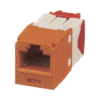 Conector Jack RJ45 Estilo TG, Mini-Com, Categoría 5e, de 8 posiciones y 8 cables, Color Naranja