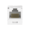 Conector Jack RJ45 Estilo TG, Mini-Com, Categoría 5e, de 8 posiciones y 8 cables, Color Blanco
