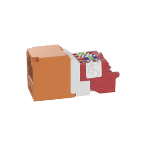 Conector Jack RJ45 Estilo T, Mini-Com, Categoría 5e, de 8 posiciones y 8 cables, Color Naranja Conector Jack RJ45 Estilo T, Mini-Com, Categoría 5e, de 8 posiciones y 8 cables, Color Naranja