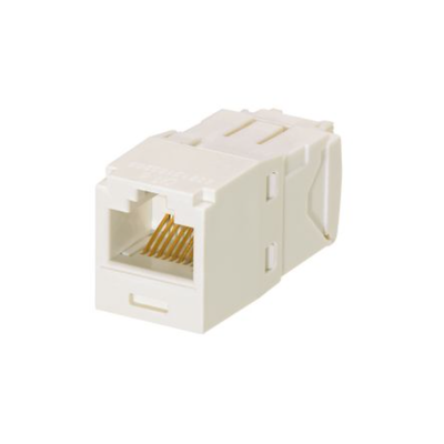 Conector Jack RJ45 Estilo TG, Mini-Com, Categoría 6, de 8 posiciones y 8 cables, Color Blanco Ártico Conector Jack RJ45 Estilo TG, Mini-Com, Categoría 6, de 8 posiciones y 8 cables, Color Blanco Ártico
