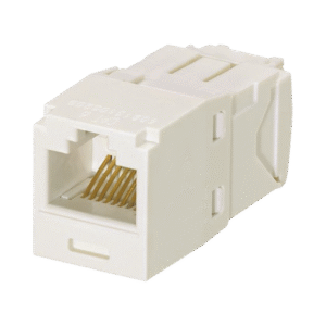 Conector Jack RJ45 Estilo TG, Mini-Com, Categoría 6, de 8 posiciones y 8 cables, Color Blanco Mate Conector Jack RJ45 Estilo TG, Mini-Com, Categoría 6, de 8 posiciones y 8 cables, Color Blanco Mate