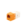 Conector Jack RJ45 Estilo TG, Mini-Com, Categoría 6, de 8 posiciones y 8 cables, Color Naranja